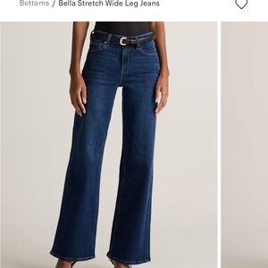 Quince Flare Wide Leg Jeans - Dark Blue